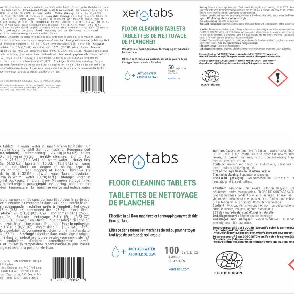 Floor Cleaning Tablets 15g x 50 and 100 (1)
